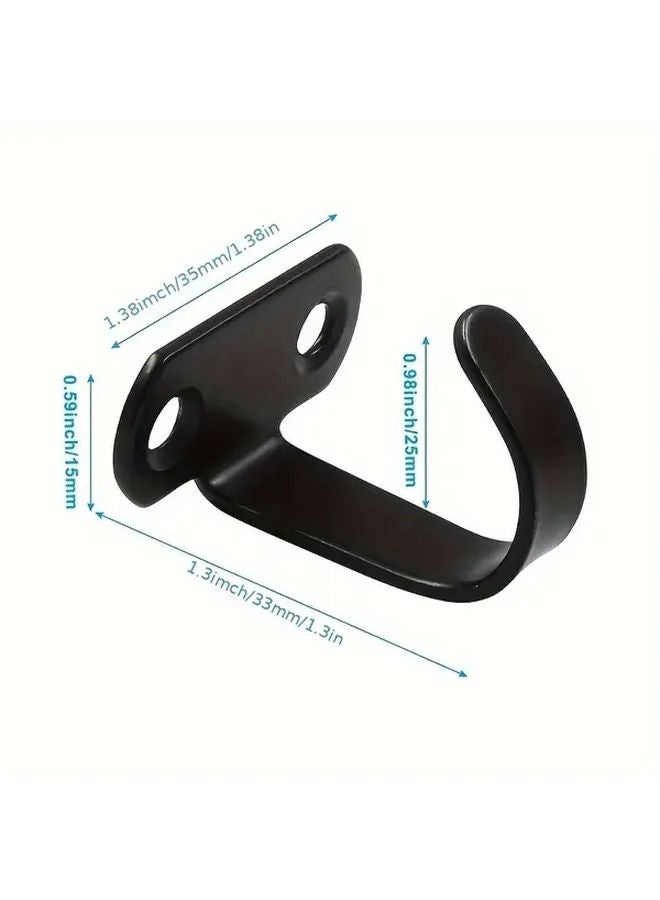 12pcs Matte Black Stainless Steel Ceiling Hooks Heavy Duty Under Shelf Towel Hooks - Image 3